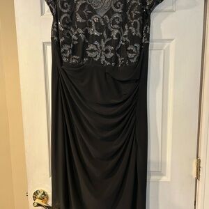 Elegant Black and Silver Women's Dress
